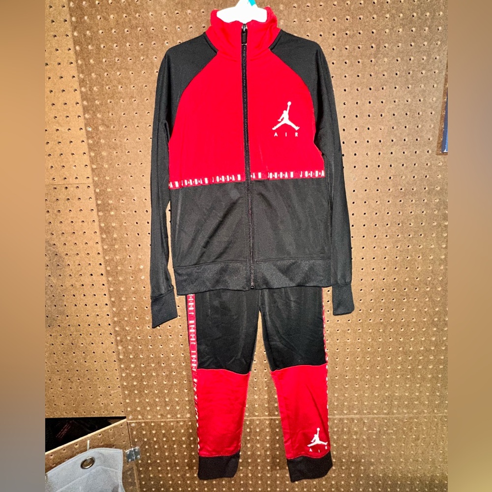 Air Jordan Red and Black Tracksuit